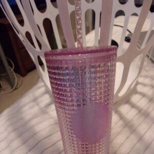 Starbucks Limited Edition Pink Grid Tumbler 24oz